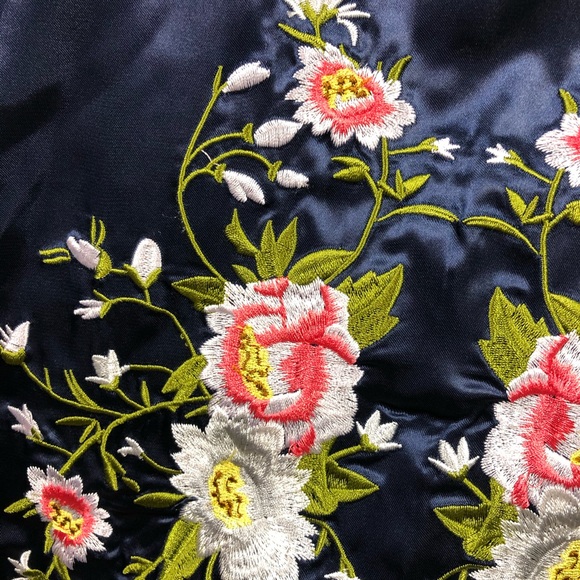 Romeo & Juliet Couture Navy Bomber Jacket Large - Picture 5 of 8